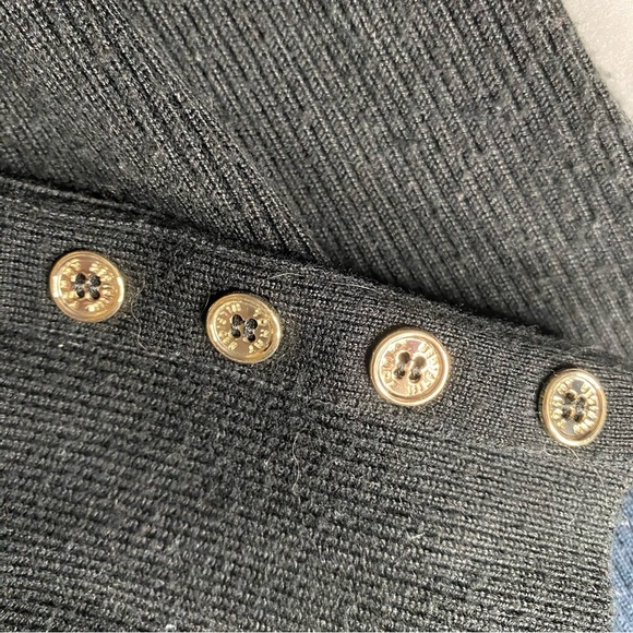 Tommy Hilfiger Sz L Colourblock Knit Sweater Dress Long Sleeve Dark Acadamia - Picture 3 of 7